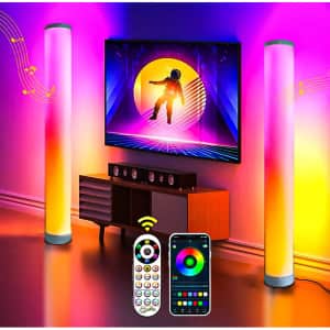 Music-Syncing Color-Changing Floor Lamp 2-Pack for $55