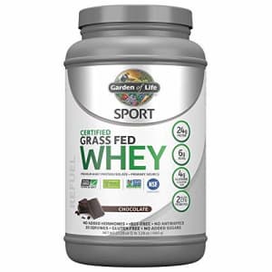 Garden of Life Sport Certified Grass Fed Clean Whey Protein Isolate, Chocolate, 23.28 oz (1 lb 7.28 for $39
