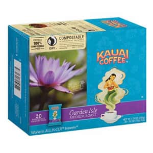 Kauai Coffee Single-serve Pods, Garden Isle Medium Roast 100% Premium Arabica Coffee from Hawaiis for $12
