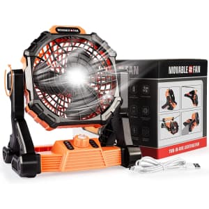 Tibeha Battery Operated Camping Fan with LED Light for $25 Tibeha Battery Operated Camping Fan with LED Light for $25