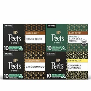 Peet's Peets Coffee Dark, Medium, & Light Roast Variety Pack K-Cup Coffee Pods for Keurig Brewers, Variety for $39 Peet's Peets Coffee Dark, Medium, & Light Roast Variety Pack K-Cup Coffee Pods for Keurig Brewers, Variety for $39