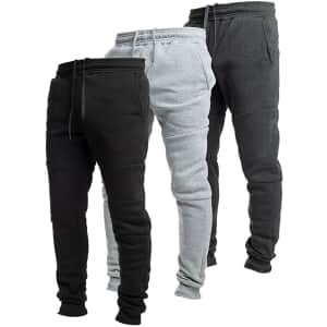 Ultra Performance Men's Fleece Joggers 3-Pack w/ Zippered Pockets from $43