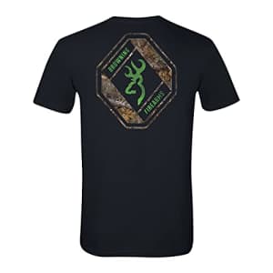 Browning Men's Graphic T-Shirt, Realtree Edge Diamond Buckmark (Black), Large for $20