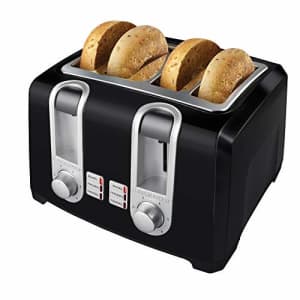 Black + Decker BLACK+DECKER T4569B 4-Slice Toaster, Bagel Toaster, Black for $46 Black + Decker BLACK+DECKER T4569B 4-Slice Toaster, Bagel Toaster, Black for $46