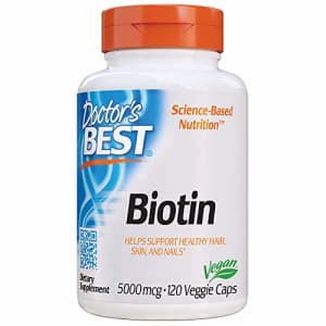 Doctor's Best Biotin 5,000 mcg, Supports Hair, Skin, Nails, Boost Energy, Nervous System, Non-GMO, for $13