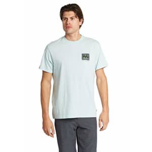 Billabong Men's Classic Short Sleeve Premium Logo Graphic Tee T-Shirt, Blue Warp, Large for $23