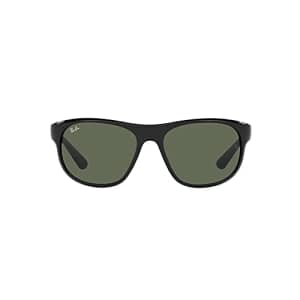 Ray-Ban RB4351 Sunglasses, Black/Dark Green, 59 mm for $90