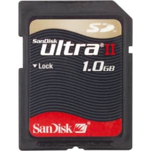 SanDisk SDSDH-1024-901 1 GB Ultra II Secure Digital Memory Card (Retail Package) for $28