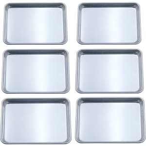 Checkered Chef 13" x 9.5" Aluminum Baking Sheet 6-Pack for $22