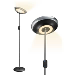 Miroco 2-in-1 LED Torchier Floor Lamp for $20