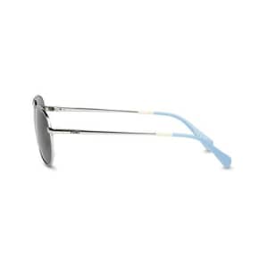TOMS Unisex Kilgore Aviator Sunglasses in Shiny Silver with a Smoke Grey Polarized Lens for $100