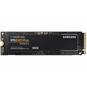 Samsung 970 EVO Plus 500GB M.2 NVMe V-NAND Internal SSD for $75 Samsung 970 EVO Plus 500GB M.2 NVMe V-NAND Internal SSD for $75
