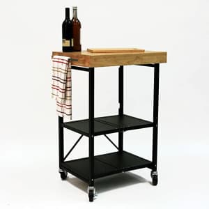 Origami Folding Kitchen Cart on Wheels for $119