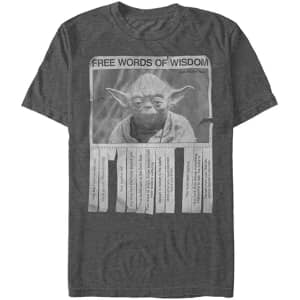 Star Wars Men's Words Of Wisdom T-Shirt for $12 Star Wars Men's Words Of Wisdom T-Shirt for $12