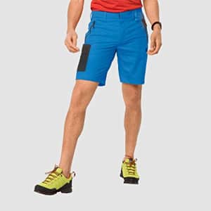 Jack Wolfskin Men's Active Track Men's Soft Shell Hiking Shorts 100% PFC Free, brilliant blue, 54 for $70 Jack Wolfskin Men's Active Track Men's Soft Shell Hiking Shorts 100% PFC Free, brilliant blue, 54 for $70