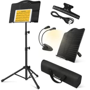 Donner Sheet Music Stand with Light for $32 Donner Sheet Music Stand with Light for $32