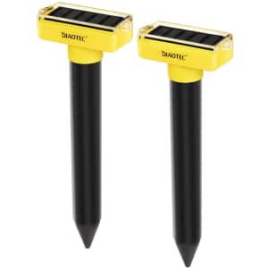 Diaotec Solar Powered Mole Repeller 2-Pack for $13 Diaotec Solar Powered Mole Repeller 2-Pack for $13