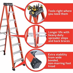 Louisville Ladder 8-Foot Fiberglass Step Ladder, 375-Pound Capacity, FS1408HD for $254