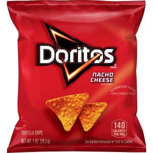 Doritos Nacho Cheese Tortilla Chips 1-oz. 40-Pack for $11 via Sub & Save Doritos Nacho Cheese Tortilla Chips 1-oz. 40-Pack for $11 via Sub & Save