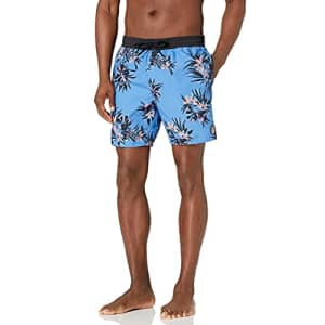 Volcom Men's Standard 17-Inch Elastic Waist Surf Swim Trunks, Ballpoint Blue, X-Large for $28
