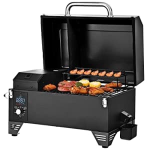 Giantex Portable Pellet Grill and Smoker, 8 in 1 Tabletop Pellet Grill, 256 sq.in Cooking Area for $260 Giantex Portable Pellet Grill and Smoker, 8 in 1 Tabletop Pellet Grill, 256 sq.in Cooking Area for $260