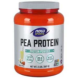 Now Foods NOW Sports Nutrition, Pea Protein 25 G With BCAAs, Easily Digested, Vanilla Toffee Powder, 2-Pound for $48