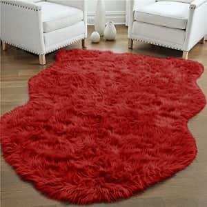 Gorilla Grip Thick Fluffy Faux Fur Washable Rug, 5x7, Shag Carpet Rugs for Nursery Room, Bedroom, for $57