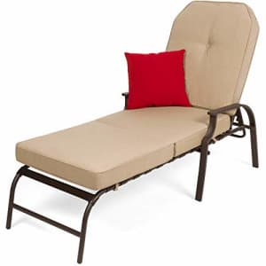 Best Choice Products Adjustable Outdoor Steel Patio Chaise Lounge Chair Furniture for Patio, for $220