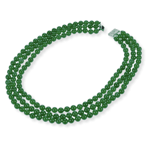Win Pearl 8mm 3-Row Malay Jade Necklace for $26 Win Pearl 8mm 3-Row Malay Jade Necklace for $26
