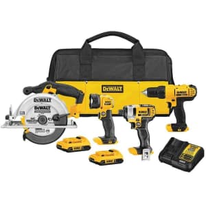 DeWalt 20V Max XR Li-ion Cordless 4-Tool Combo Kit with Saw for $329 DeWalt 20V Max XR Li-ion Cordless 4-Tool Combo Kit with Saw for $329