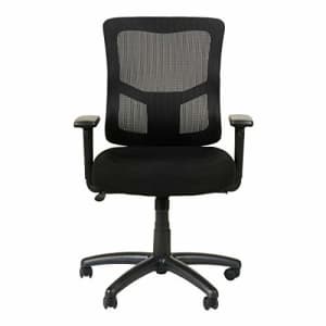 Alera Elusion II Series Mesh Mid-Back Swivel/Tilt Chair with Adjustable Arms, Black for $191 Alera Elusion II Series Mesh Mid-Back Swivel/Tilt Chair with Adjustable Arms, Black for $191