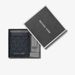 Michael Michael Kors Logo Card Case w/ Bill Clip for $35 Michael Michael Kors Logo Card Case w/ Bill Clip for $35