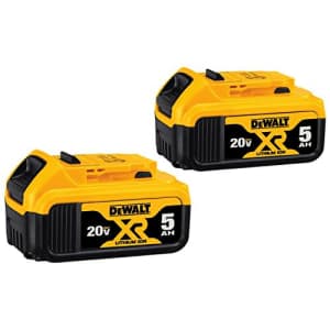 DeWalt 20V Max 5Ah Battery 2-Pack for $110 DeWalt 20V Max 5Ah Battery 2-Pack for $110