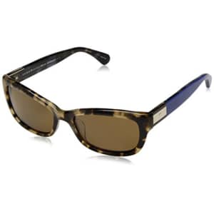 Kate Spade New York Women's Marliee Rectangular Sunglasses, HAVANA BLUE/BRONZE Polarized, 53 mm for $50 Kate Spade New York Women's Marliee Rectangular Sunglasses, HAVANA BLUE/BRONZE Polarized, 53 mm for $50