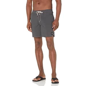 Quiksilver Men's Standard 17 Inch Elastic Waist Swim Trunk Bathing Suit Short, Tarmac Scallop for $49