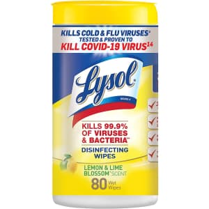 Lysol 80-Count Disinfecting Wipes for $4