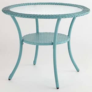 BrylaneHome Roma All-Weather Resin Wicker Bistro Table Patio Furniture, Haze for $237 BrylaneHome Roma All-Weather Resin Wicker Bistro Table Patio Furniture, Haze for $237