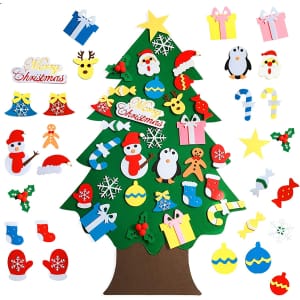 Autiy 30-Piece Felt Christmas Tree for $8 Autiy 30-Piece Felt Christmas Tree for $8