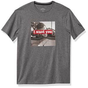 A|X Armani Exchange Men's I Want You Graphic T-Shirt, Grey, X-Large for $47