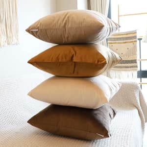 Mekajus 18" x 18" Pillow Cover 4-Pack for $13