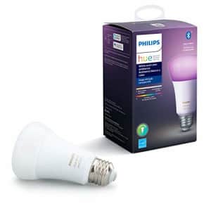 Philips Hue White and Color Ambiance A19 LED Smart Bulb, Bluetooth & Zigbee compatible (Hue Hub for $38