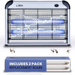 LiBa Electric Bug Zapper w/ 2 Replacement Bulbs for $32