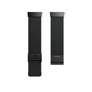 Fitbit Versa Family Accessory Band, Official Fitbit Product, Stainless Steel Mesh, Black, One Size for $40