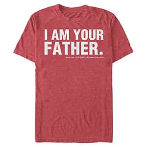 Star Wars Men's The Father T-Shirt, Red Heather, Large for $17