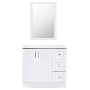 Style Selections Davies 36" Cultured Marble Top Single Sink Vanity w/ Mirror for $199
