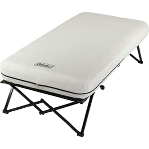 Coleman Twin Camping Cot with Air Mattress and Pump for $74