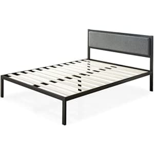 Zinus Korey Metal Full Platform Bed w/ Upholstered Headboard for $165