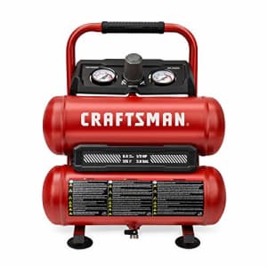 CRAFTSMAN Air Compressor, 2 Gallon Portable Air Compressor, Twin Tank, 1/3 HP Oil-Free Max 125 PSI for $275