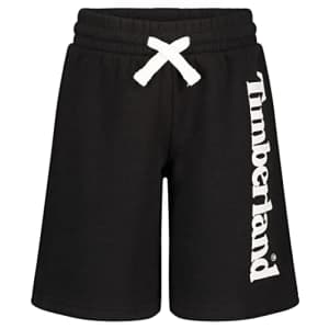 Timberland Boys' Drawstring Logo Knit Shorts, Black 22, 14-16 for $35