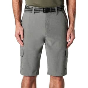 Iron Clothing Men's Belted Stretch Cargo Shorts for $11 for members Iron Clothing Men's Belted Stretch Cargo Shorts for $11 for members